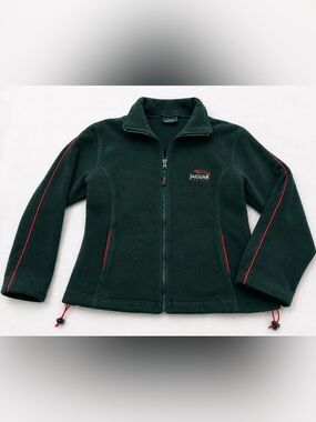 Jaguar Racing Fleece Jacket Y2K Men’s M British Green Full Zip Motorsport F1